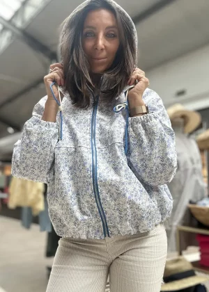 Blouson Flora Bleu - Mademoiselle Lili Plume