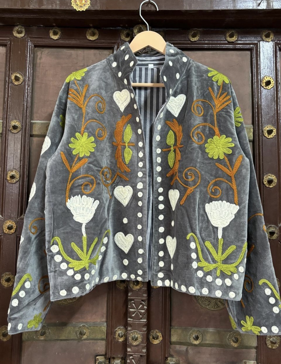Veste Indienne gris clair – Image 2