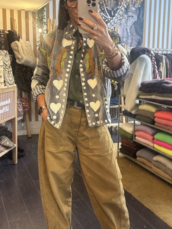 Veste Indienne gris clair