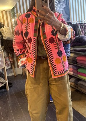 Veste Indienne rose flashy