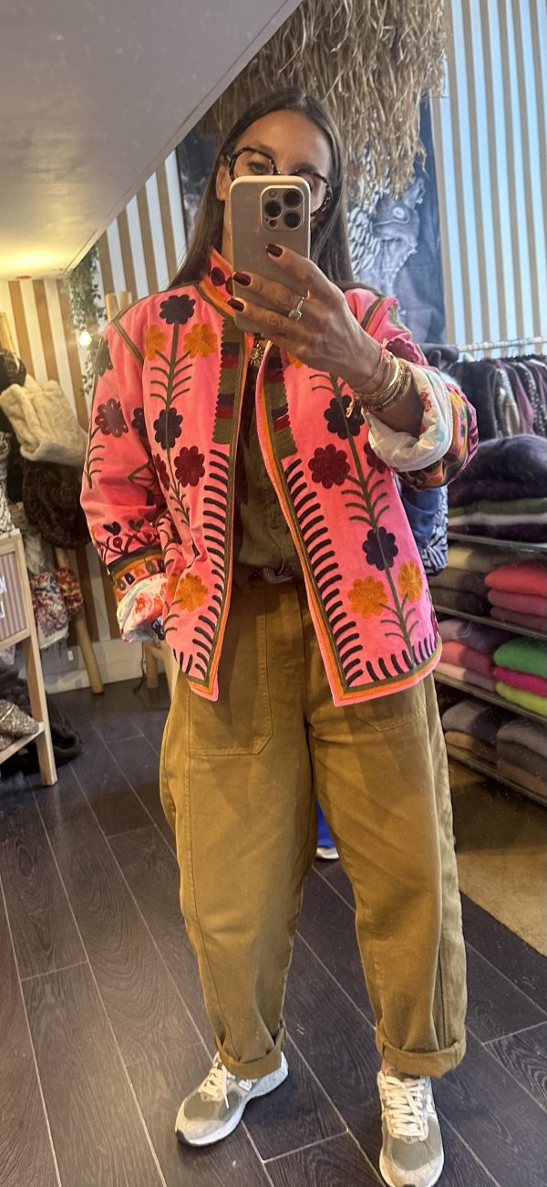 Veste Indienne rose flashy